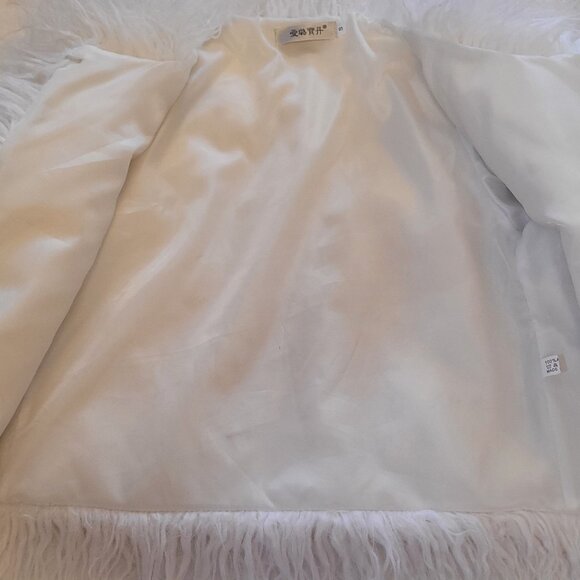 White Faux Sheep Coat/Jacket - Picture 2 of 5